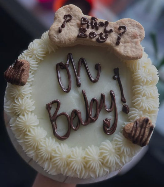 Dog-Friendly Gender Reveal Cake